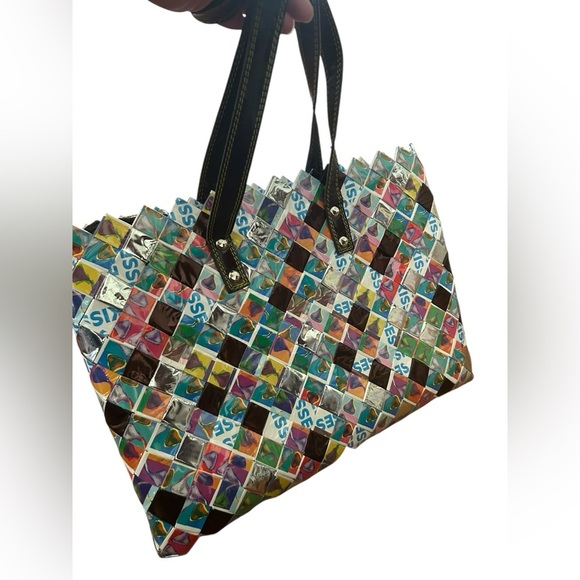 Nahui Ollin handmade recycled Candy Wrapper Handbag purse tote - Picture 2 of 13